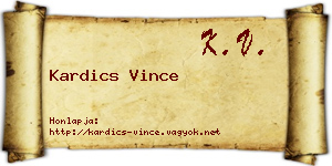 Kardics Vince névjegykártya
